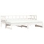 vidaXL Divano Letto con Letto Estraibile Bianco 90x200cm Massello Pino vidaXL Divano Letto con Letto Estraibile Bianco 90x200cm Massello Pino
