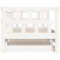 vidaXL Divano Letto con Letto Estraibile Bianco 90x200cm Massello Pino vidaXL Divano Letto con Letto Estraibile Bianco 90x200cm Massello Pino