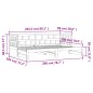 vidaXL Divano Letto con Letto Estraibile Bianco 90x200cm Massello Pino vidaXL Divano Letto con Letto Estraibile Bianco 90x200cm Massello Pino