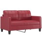 vidaXL Set di Divani 2 pz con Cuscini Rosso Vino in Similpelle vidaXL Set di Divani 2 pz con Cuscini Rosso Vino in Similpelle