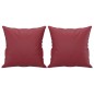 vidaXL Set di Divani 2 pz con Cuscini Rosso Vino in Similpelle vidaXL Set di Divani 2 pz con Cuscini Rosso Vino in Similpelle