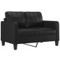 vidaXL Set di Divani 3 pz con Cuscini Nero in Similpelle vidaXL Set di Divani 3 pz con Cuscini Nero in Similpelle