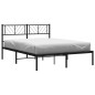 vidaXL Giroletto con Testiera in Metallo Nero 120x190 cm vidaXL Giroletto con Testiera in Metallo Nero 120x190 cm