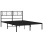 vidaXL Giroletto con Testiera in Metallo Nero 120x190 cm vidaXL Giroletto con Testiera in Metallo Nero 120x190 cm