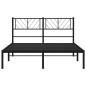 vidaXL Giroletto con Testiera in Metallo Nero 120x190 cm vidaXL Giroletto con Testiera in Metallo Nero 120x190 cm