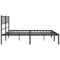 vidaXL Giroletto con Testiera in Metallo Nero 180x200 cm