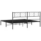 vidaXL Giroletto con Testiera in Metallo Nero 180x200 cm