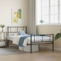 vidaXL Giroletto con Testiera e Pediera Metallo Nero 80x200 cm
