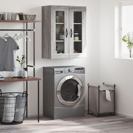 vidaXL Mobile a Parete Grigio Sonoma 69,5x34x90 cm Legno Multistrato