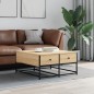 vidaXL Tavolino da Salotto Rovere Sonoma 80x80x40 cm Legno Multistrato