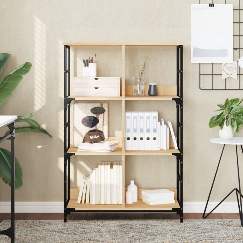 vidaXL Libreria Rovere Sonoma 78,5x33x117,5 cm in Legno Multistrato