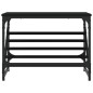 vidaXL Scarpiera Nera 60x30x45 cm in Legno Multistrato