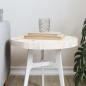 vidaXL Piano Tavolo Rotondo Bianco Ø40x3 cm in Legno Massello di Pino