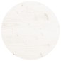 vidaXL Piano Tavolo Rotondo Bianco Ø40x3 cm in Legno Massello di Pino