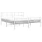 vidaXL Giroletto con Testiera e Pediera Metallo Bianco 200x200 cm vidaXL Giroletto con Testiera e Pediera Metallo Bianco 200x200 cm