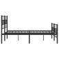 vidaXL Giroletto con Testiera e Pediera Metallo Nero 120x190 cm vidaXL Giroletto con Testiera e Pediera Metallo Nero 120x190 cm