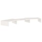 Supporto per Monitor Bianco 80x24x10,5cm Legno Massello di Pino Supporto per Monitor Bianco 80x24x10,5cm Legno Massello di Pino