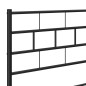 vidaXL Giroletto con Testiera e Pediera Metallo Nero 135x190 cm vidaXL Giroletto con Testiera e Pediera Metallo Nero 135x190 cm