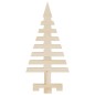 vidaXL Alberi di Natale Decorativi in Legno 3pz Legno Massello di Pino