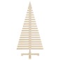 vidaXL Alberi di Natale Decorativi in Legno 3pz Legno Massello di Pino