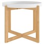 Tavolino Bianco 53x53x43,5cm Legno Multistrato e Massello Pino Tavolino Bianco 53x53x43,5cm Legno Multistrato e Massello Pino