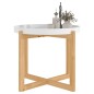 Tavolino Bianco 53x53x43,5cm Legno Multistrato e Massello Pino Tavolino Bianco 53x53x43,5cm Legno Multistrato e Massello Pino