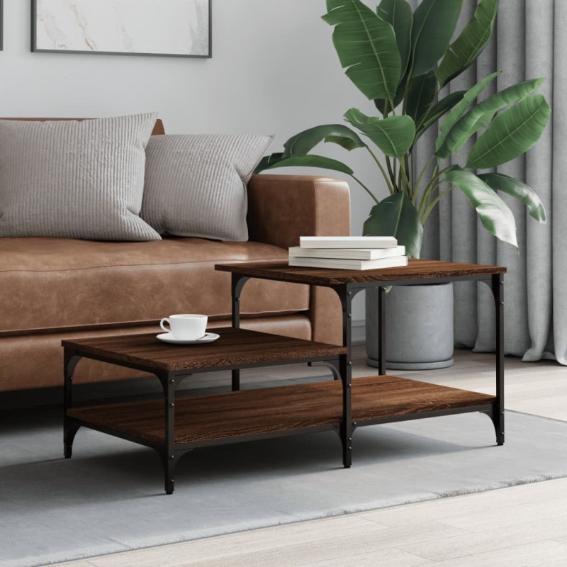 vidaXL Tavolino Salotto Rovere Marrone 100x50,5x45cm Legno Multistrato