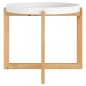Tavolino Bianco 53x53x43,5cm Legno Multistrato e Massello Pino Tavolino Bianco 53x53x43,5cm Legno Multistrato e Massello Pino
