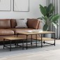 vidaXL Tavolini Impilabili 2 pz Rovere Sonoma in Legno Multistrato vidaXL Tavolini Impilabili 2 pz Rovere Sonoma in Legno Multistrato