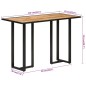 vidaXL Tavolo da Pranzo 110x55x75,5 cm in Legno Massello di Mango vidaXL Tavolo da Pranzo 110x55x75,5 cm in Legno Massello di Mango