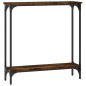vidaXL Tavolino Consolle Rovere Fumo 75x22,5x75 cm Legno Multistrato vidaXL Tavolino Consolle Rovere Fumo 75x22,5x75 cm Legno Multistrato