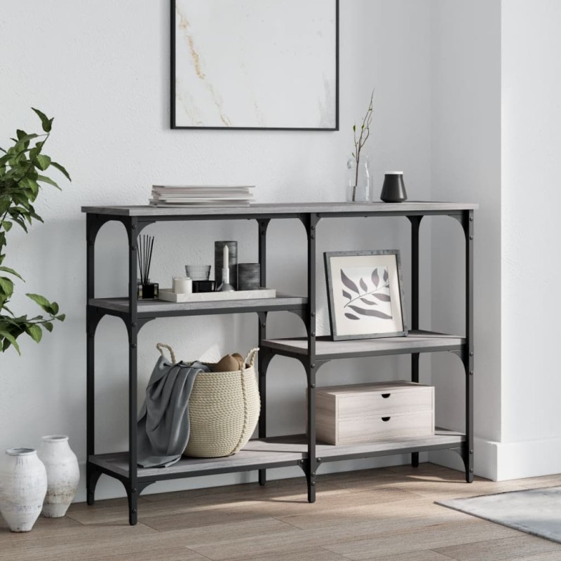 vidaXL Tavolo Consolle Grigio Sonoma 102x29x75 cm in Legno Multistrato vidaXL Tavolo Consolle Grigio Sonoma 102x29x75 cm in Legno Multistrato