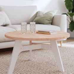vidaXL Piano per Tavolo Ø80x2,5 cm Rotondo in Legno Massello di Faggio