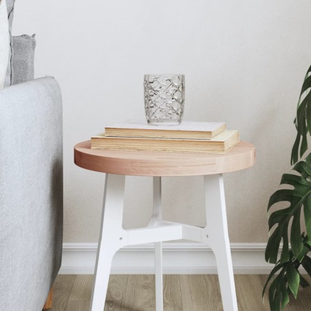 vidaXL Piano per Tavolo Ø30x2,5 cm Rotondo in Legno Massello di Faggio