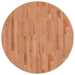 vidaXL Piano per Tavolo Ø80x1,5 cm Rotondo in Legno Massello di Faggio