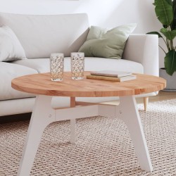 vidaXL Piano per Tavolo Ø80x2,5 cm Rotondo in Legno Massello di Faggio