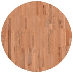 vidaXL Piano per Tavolo Ø70x4 cm Rotondo in Legno Massello di Faggio