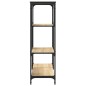 vidaXL Libreria Rovere Sonoma 81x36x115 cm Legno Multistrato e Acciaio vidaXL Libreria Rovere Sonoma 81x36x115 cm Legno Multistrato e Acciaio