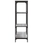 vidaXL Libreria Grigio Sonoma 81x36x115 cm Legno Multistrato e Acciaio vidaXL Libreria Grigio Sonoma 81x36x115 cm Legno Multistrato e Acciaio