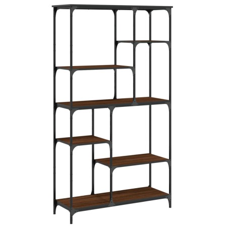 vidaXL Libreria Rovere Marrone 99x35,5x176cm Legno Multistrato Acciaio