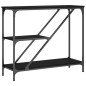 vidaXL Tavolino Consolle Nero 88,5x30x75 cm in Legno Multistrato vidaXL Tavolino Consolle Nero 88,5x30x75 cm in Legno Multistrato