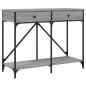 vidaXL Tavolo Consolle Grigio Sonoma 100x39x78,5 cm Legno Multistrato vidaXL Tavolo Consolle Grigio Sonoma 100x39x78,5 cm Legno Multistrato