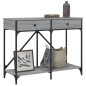 vidaXL Tavolo Consolle Grigio Sonoma 100x39x78,5 cm Legno Multistrato vidaXL Tavolo Consolle Grigio Sonoma 100x39x78,5 cm Legno Multistrato