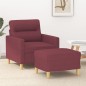vidaXL Poltrona con Poggiapiedi Rosso Vino 60 cm in Tessuto vidaXL Poltrona con Poggiapiedi Rosso Vino 60 cm in Tessuto