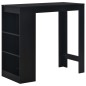 vidaXL Tavolo da Bar con Ripiano Nero 110x50x103 cm vidaXL Tavolo da Bar con Ripiano Nero 110x50x103 cm