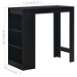vidaXL Tavolo da Bar con Ripiano Nero 110x50x103 cm vidaXL Tavolo da Bar con Ripiano Nero 110x50x103 cm