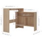 vidaXL Tavolo da Bar con 2 Piani d'Appoggio Rovere 130x40x120 cm vidaXL Tavolo da Bar con 2 Piani d'Appoggio Rovere 130x40x120 cm