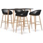 vidaXL Set da Bar 5 pz Nero vidaXL Set da Bar 5 pz Nero