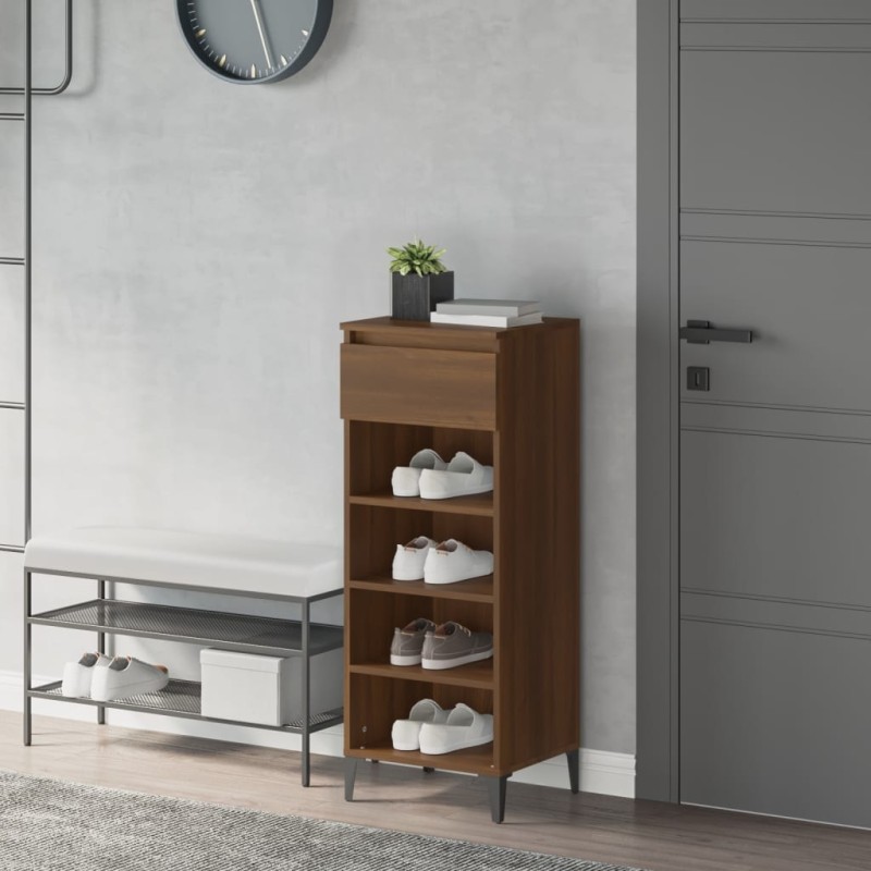 Scarpiera Rovere Marrone 40x36x105 cm in Legno Multistrato Scarpiera Rovere Marrone 40x36x105 cm in Legno Multistrato