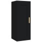 vidaXL Armadietto a Muro Nero 35x34x90 cm in Legno Multistrato vidaXL Armadietto a Muro Nero 35x34x90 cm in Legno Multistrato